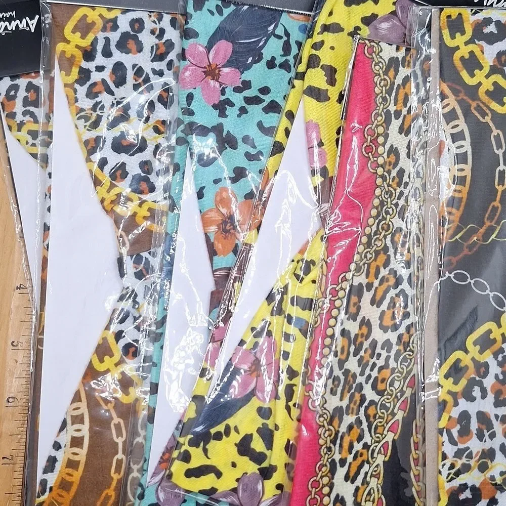 Leopard print multicolorer floral headbands Multipack